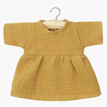  Robe Faustine à manches longues en gaze de coton camel poupées Gordis 34 cm Minikane.