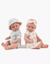 Robe Faustine sans manches en éponge imprimé fleurs douces avec headband pour poupées Bambinis Minikane