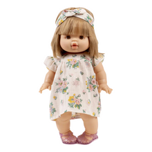  Robe fleurie printemps rose et headband assorti pour poupée 34-38 cm – collection Emile et Ida x Minikane.