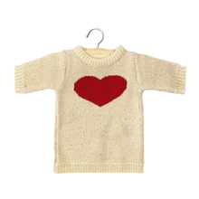  Robe Lena en tricot crème avec grand cœur rouge pour poupée Gordis Minikane 34 cm