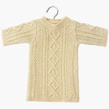  Robe Lena en tricot torsadée crème poupées Gordis Minikane