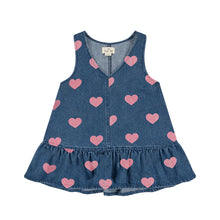  Robe en jean Magot avec jupe évasée pour enfant, Bon coeur Pink Konges Slojd