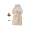 Robe de mariée Maileg pour Maman Souris avec voile en dentelle, couronne fleurie et alliance
