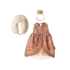 Robe reine maman souris Maileg tenue fleurie avec couronne et col en fourrure