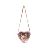 Sac à bandoulière enfant rose pailleté avec motif chats en forme de cœur Konges Sløjd
