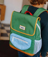 Sac à dos carré Green Lake Hello Hossy vert et bleu pour enfants