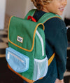 Sac à dos carré Green Lake Hello Hossy vert et bleu pour enfants