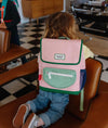 Sac à dos carré Mini Smoothie Hello Hossy rose pastel et vert pour enfants