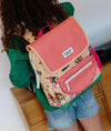 Sac à dos carré Unicorn Hello Hossy corail avec motifs licornes pour enfants