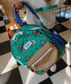 Sac à dos Chill Vibe Hello Hossy vert avec motifs fun pour enfants de 2 à 5 ans