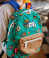 Sac à dos Chill Vibe Hello Hossy vert avec motifs fun pour enfants de 2 à 5 ans