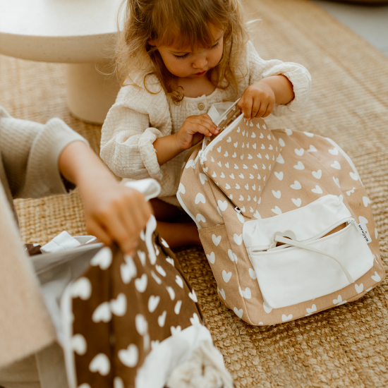 Sac à dos enfant coeurs Atelier Wagram – Pratique et tendance pour l’école et les sorties