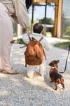 Sac à dos enfant chien Diego Jollein marron en bouclette