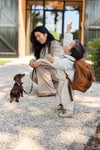 Sac à dos enfant chien Diego Jollein marron en bouclette