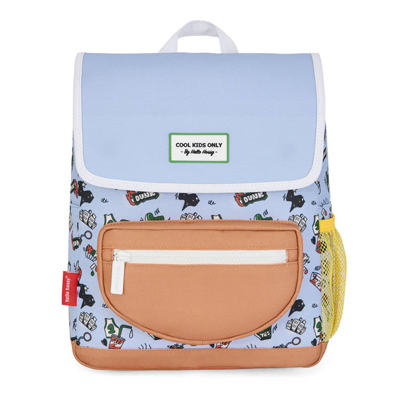 Sac à dos enfant Hello Hossy Dunk bleu beige et jaune