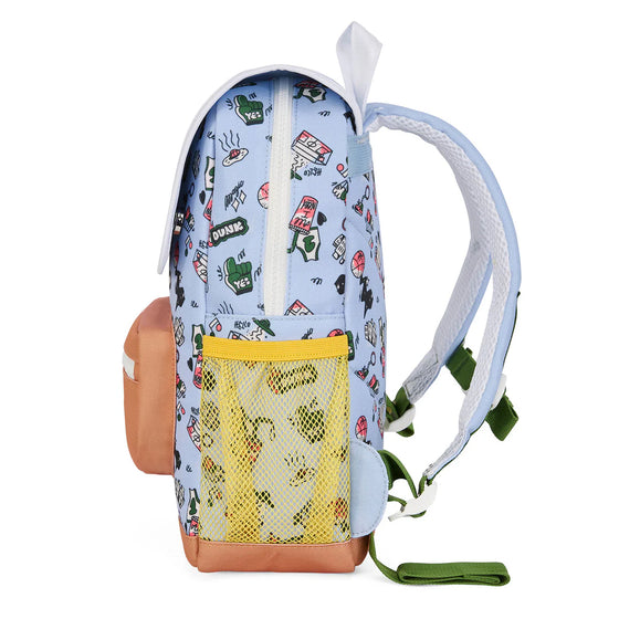 Sac à dos enfant Hello Hossy Dunk bleu beige et jaune