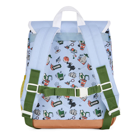 Sac à dos enfant Hello Hossy Dunk bleu beige et jaune