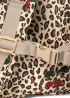 Sac à dos Konges Sløjd léopard et cerises  avec poche latérale