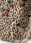 Sac à dos Konges Sløjd léopard et cerises  avec poche latérale