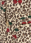 Sac à dos Konges Sløjd léopard et cerises  avec poche latérale