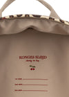 Sac à dos Konges Sløjd léopard et cerises  avec poche latérale