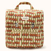 Sac à dos enfant Apaches Collections Suji Pop Corn imprimé vert et orange style rétro