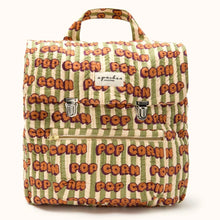  Sac à dos enfant Apaches Collections Suji Pop Corn imprimé vert et orange style rétro