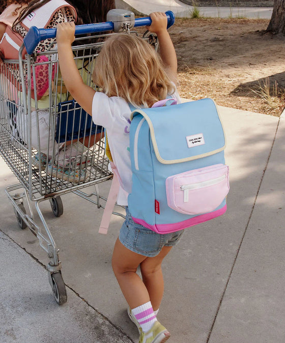 Sac à dos enfant Hello Hossy Mini Sky Blue bleu rose et jaune