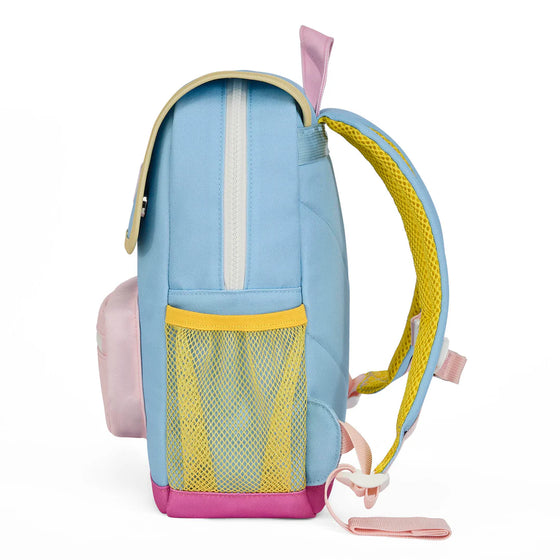 Sac à dos enfant Hello Hossy Mini Sky Blue bleu rose et jaune