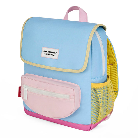 Sac à dos enfant Hello Hossy Mini Sky Blue bleu rose et jaune