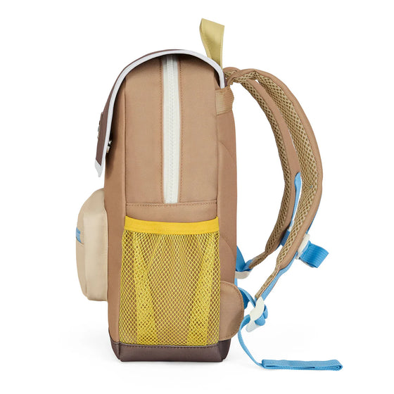 Sac à dos enfant Hello Hossy Mini Walnut beige jaune et marron