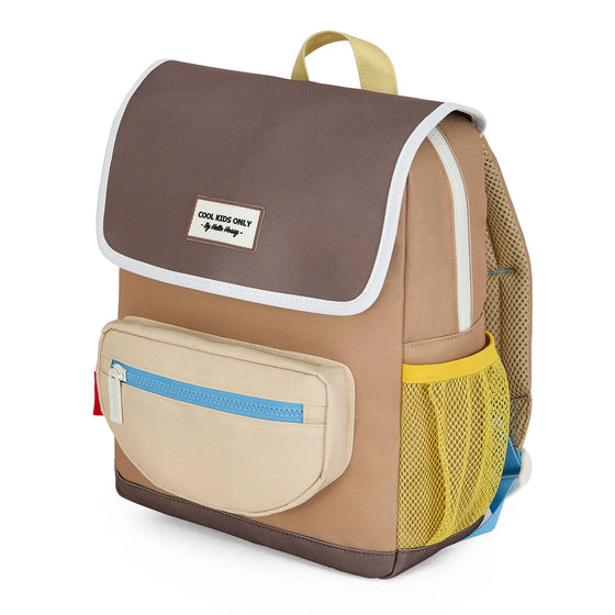 Sac à dos enfant Hello Hossy Mini Walnut beige jaune et marron