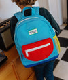Sac à dos Sky Pop Hello Hossy bleu ciel et orange pour enfants de 2 à 5 ans
