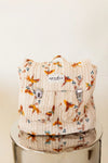 Sac à dos enfant Suji Cerisier Macadamia Apaches Collections matelassé imprimé oiseaux