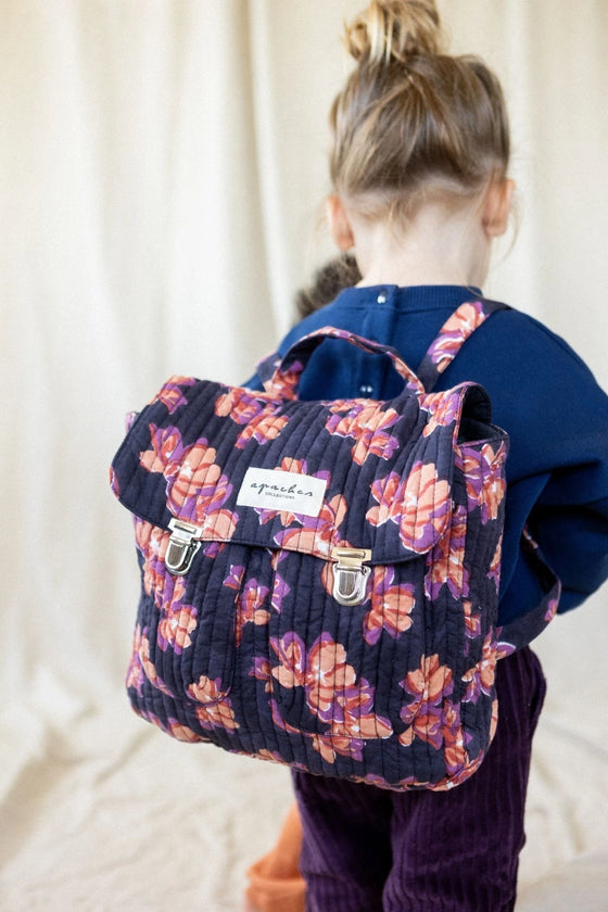 Sac à dos Suji Violeta Navy Apaches Collections pour enfant.