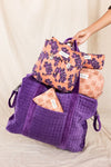 sac à dos Suji Violeta Rust Apaches Collections – sac enfant et adulte en coton matelassé fleuri