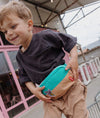 Sac banane Hello Hossy enfant modèle Gelato vert et orange avec broderie cornet de glace et ceinture orange "Fresh Banana"