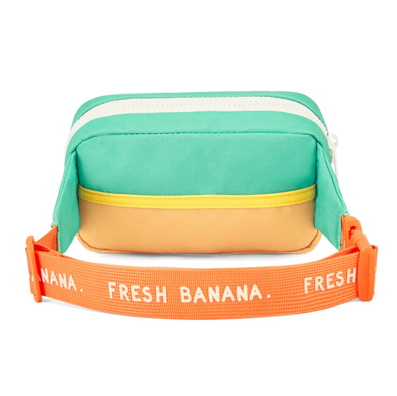 Sac banane Hello Hossy enfant modèle Gelato vert et orange avec broderie cornet de glace et ceinture orange "Fresh Banana"