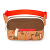 Sac banane enfant Hello Hossy Mascots Ride orange et marron avec mascottes à vélo et ceinture rouge