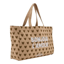  sac cabas XL Atelier Wagram Bonjour l'amour motif cœurs