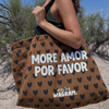 sac cabas XL Atelier Wagram More Amor Por Favor motif cœurs