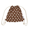 sac à cordons enfant motif cœurs caramel - Atelier Wagram