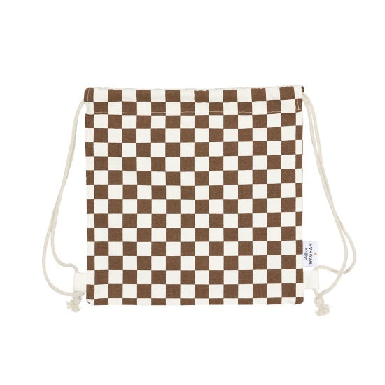 sac à cordons enfant motif damier - Atelier Wagram