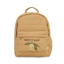  Sac à dos Juno Tobacco Brown Lemon Konges Slojd. Cartable pour enfant école maternelle.