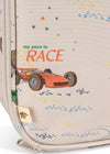 Sac isotherme enfant Konges Sløjd Grand Prix motif voitures course beige