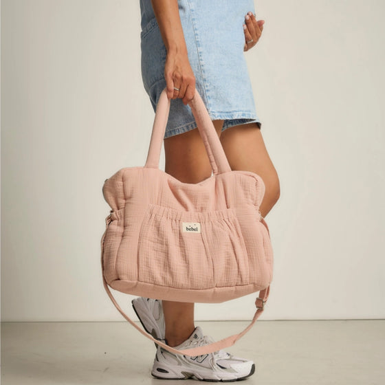 Sac à langer Comme un Bonbon vieux rose en gaze de coton - Bebel