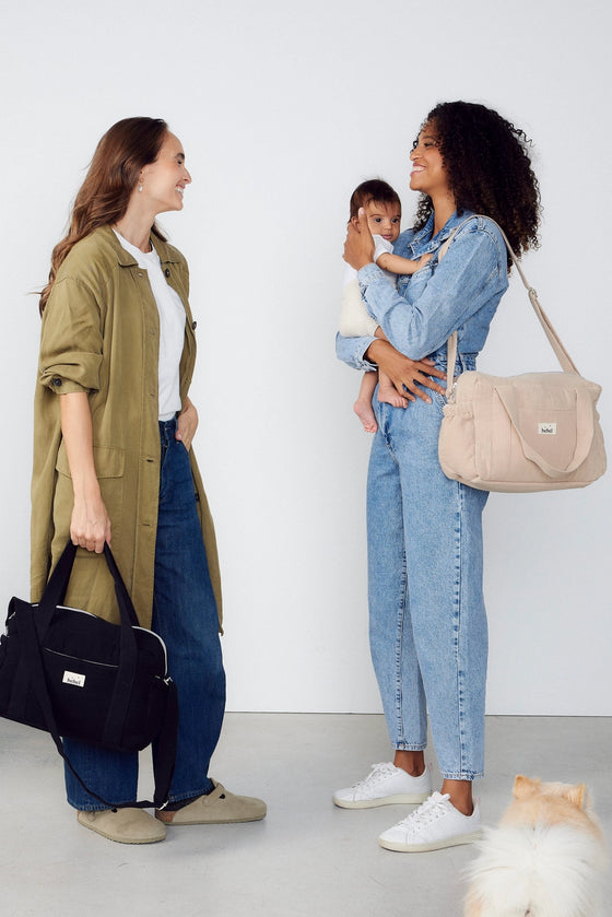 sac à langer Middle effet lin beige Bebel