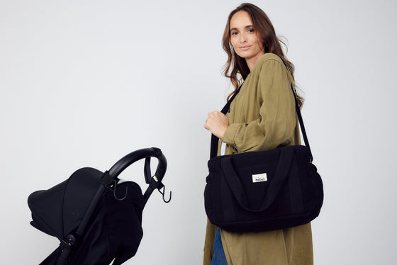 sac à langer Middle lin réglisse Bebel