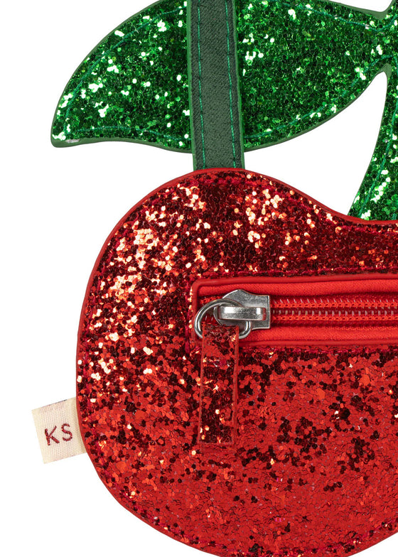 Sac porte-monnaie enfant cerise pailleté Konges Slojd – Ma Biche concept store