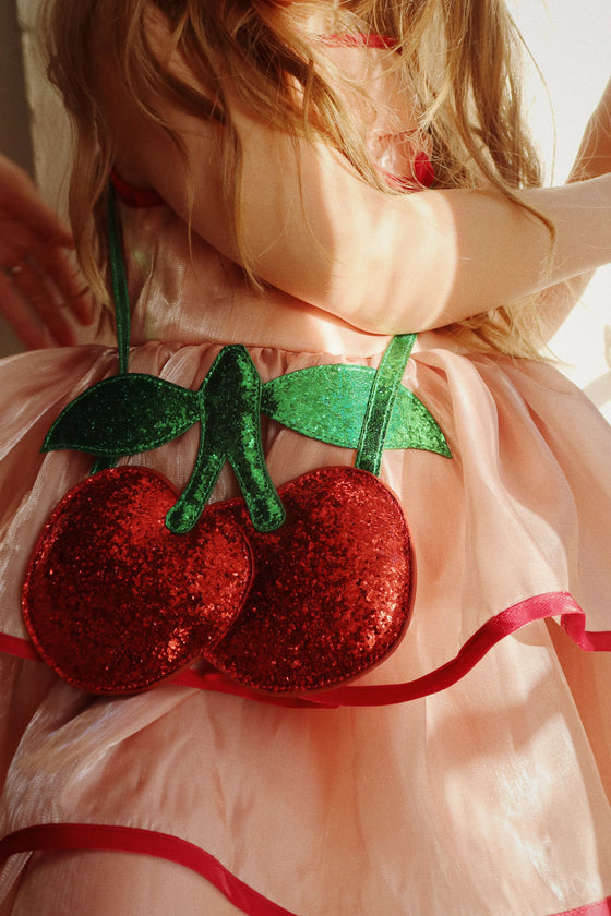 Sac porte-monnaie enfant cerise pailleté Konges Slojd – Ma Biche concept store
